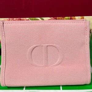 NWOT Dior CD Logo Pouch Makeup Cosmetic Bag